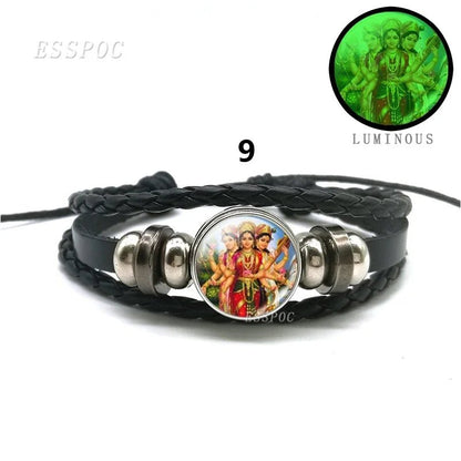Hindu Gods And Goddesses 'Glow-In-The-Dark' Amulet Bracelets SELECTION - ALOE WINGS STORE
