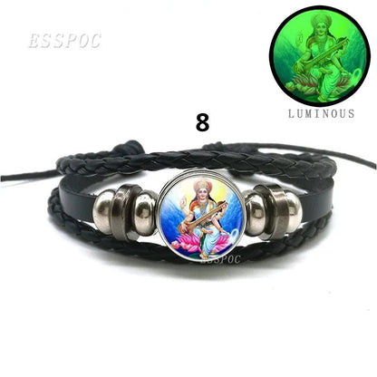 Hindu Gods And Goddesses 'Glow-In-The-Dark' Amulet Bracelets SELECTION - ALOE WINGS STORE
