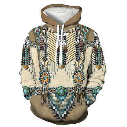 🐾Native Indian 3D Wolves Hoodies Pullover selection🐾 - Ltd Time Only! - ALOE WINGS STORE