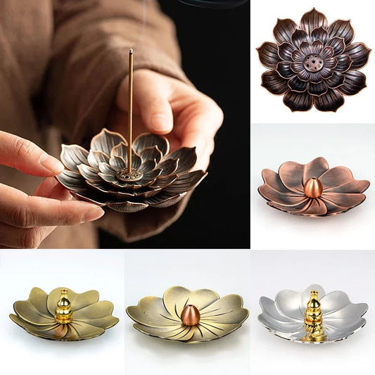 Lotus Rack Ash Catcher Incense Sticks Holder - ALOE WINGS STORE