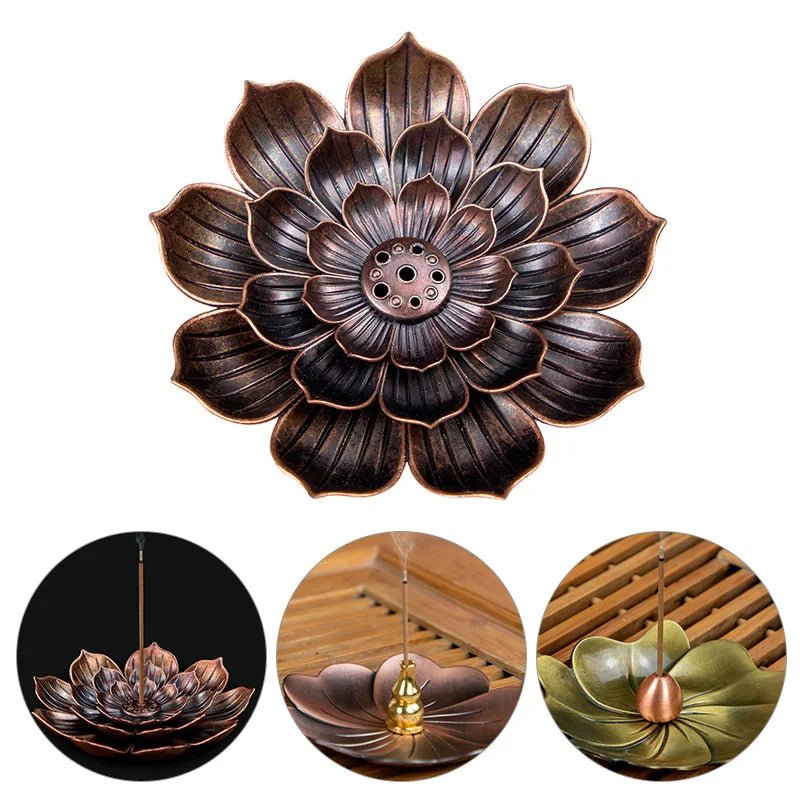 Lotus Rack Ash Catcher Incense Sticks Holder - ALOE WINGS STORE
