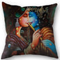 Radha And Krishna Pillow Cover (45cm x 45cm) SELECTION - ALOE WINGS STORE