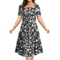 Classy Floral Black Ladies Sun Dress - ALOE WINGS STORE
