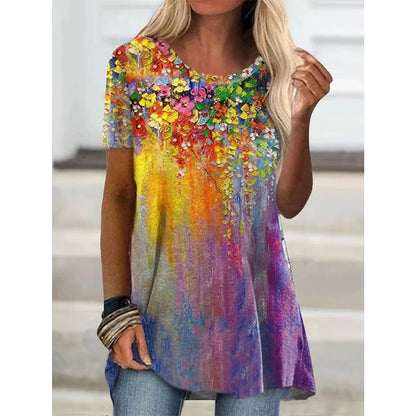 Casual Floral Tunic Tops for Women – Stylish & Comfortable Fashion Selection - ALOE WINGS STORE
