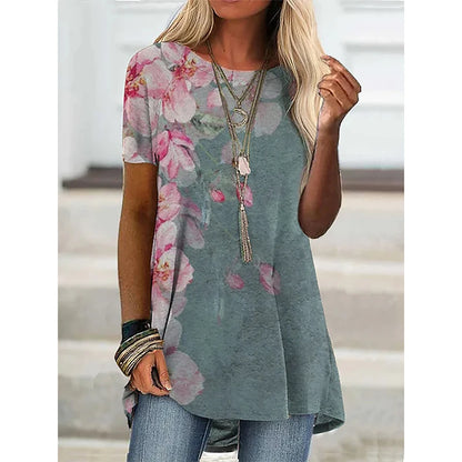 Casual Floral Tunic Tops for Women – Stylish & Comfortable Fashion Selection - ALOE WINGS STORE