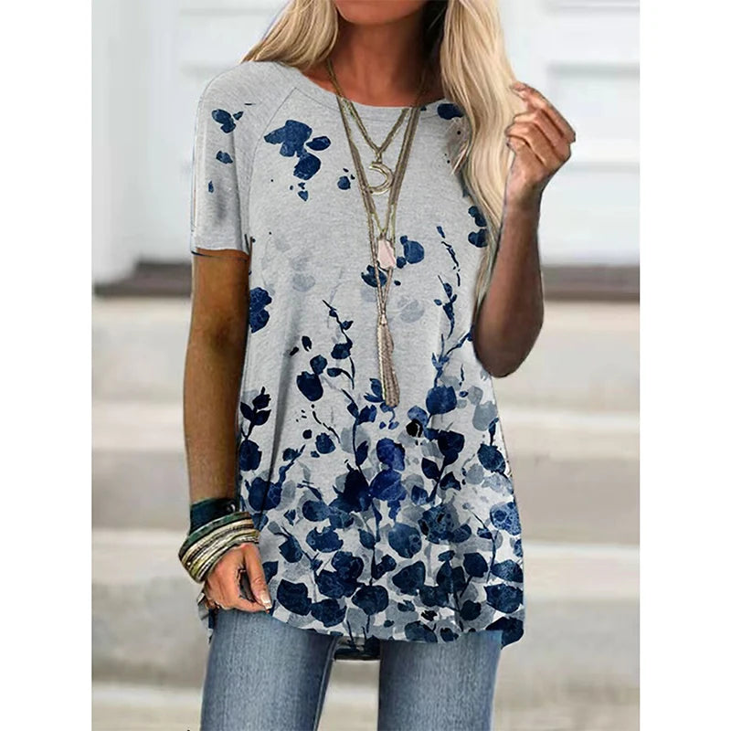 Casual Floral Tunic Tops for Women – Stylish & Comfortable Fashion Selection - ALOE WINGS STORE