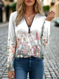 Trendy V-Neck Long-Sleeved Zipper Top Collection for Women - ALOE WINGS STORE