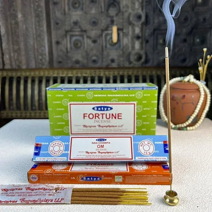 Box Of Satya Handmade Indian Incense Sticks (12 packets in a Large Box) SELECTION - ALOE WINGS STORE