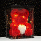 25 & 40cm Rose Teddy Bear With LED Lights In A Clear Box Selection - ALOE WINGS STORE