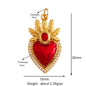 Sacred Red Love Heart Charm 18K Real Gold Plated Pendant - ALOE WINGS STORE