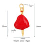 Sacred Red Love Heart Charm 18K Real Gold Plated Pendant - ALOE WINGS STORE