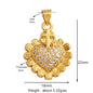 Sacred Red Love Heart Charm 18K Real Gold Plated Pendant - ALOE WINGS STORE