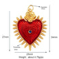 Sacred Red Love Heart Charm 18K Real Gold Plated Pendant - ALOE WINGS STORE