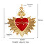 Sacred Red Love Heart Charm 18K Real Gold Plated Pendant-ALOE WINGS STORE