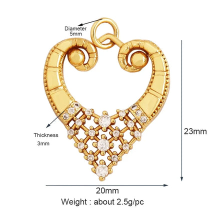 Sacred Red Love Heart Charm 18K Real Gold Plated Pendant-ALOE WINGS STORE