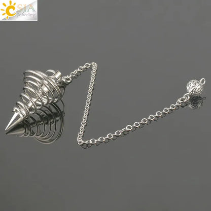 Metal Pendulum for Dowsing SELECTION - ALOE WINGS STORE