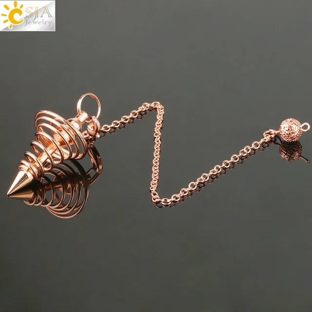 Metal Pendulum for Dowsing SELECTION - ALOE WINGS STORE