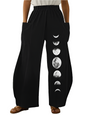 Elegant Cosmic Abstract Wide-Leg Trousers – Unisex Fashion Collection - ALOE WINGS STORE