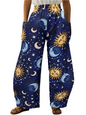 Elegant Cosmic Abstract Wide-Leg Trousers – Unisex Fashion Collection - ALOE WINGS STORE