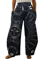 Elegant Cosmic Abstract Wide-Leg Trousers – Unisex Fashion Collection - ALOE WINGS STORE