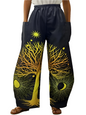 Elegant Cosmic Abstract Wide-Leg Trousers – Unisex Fashion Collection - ALOE WINGS STORE