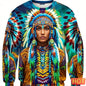 1.Colorful Native-Inspired Unisex Harajuku Ethnic O-Neck Long-Sleeve Sweatshirts (Small to Oversize) [SELECTION] - ALOE WINGS STORE