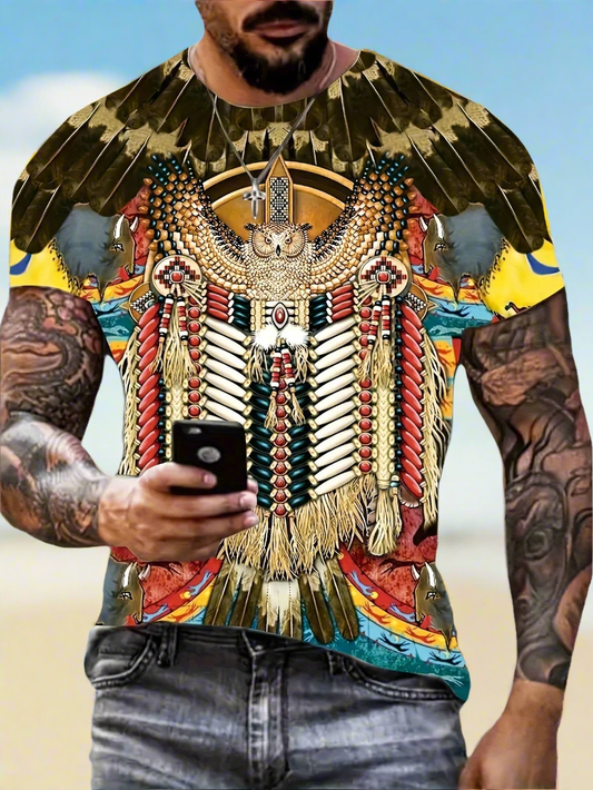 Men's Stylish Tribal T-Shirts (S - 3XL) - ALOE WINGS STORE
