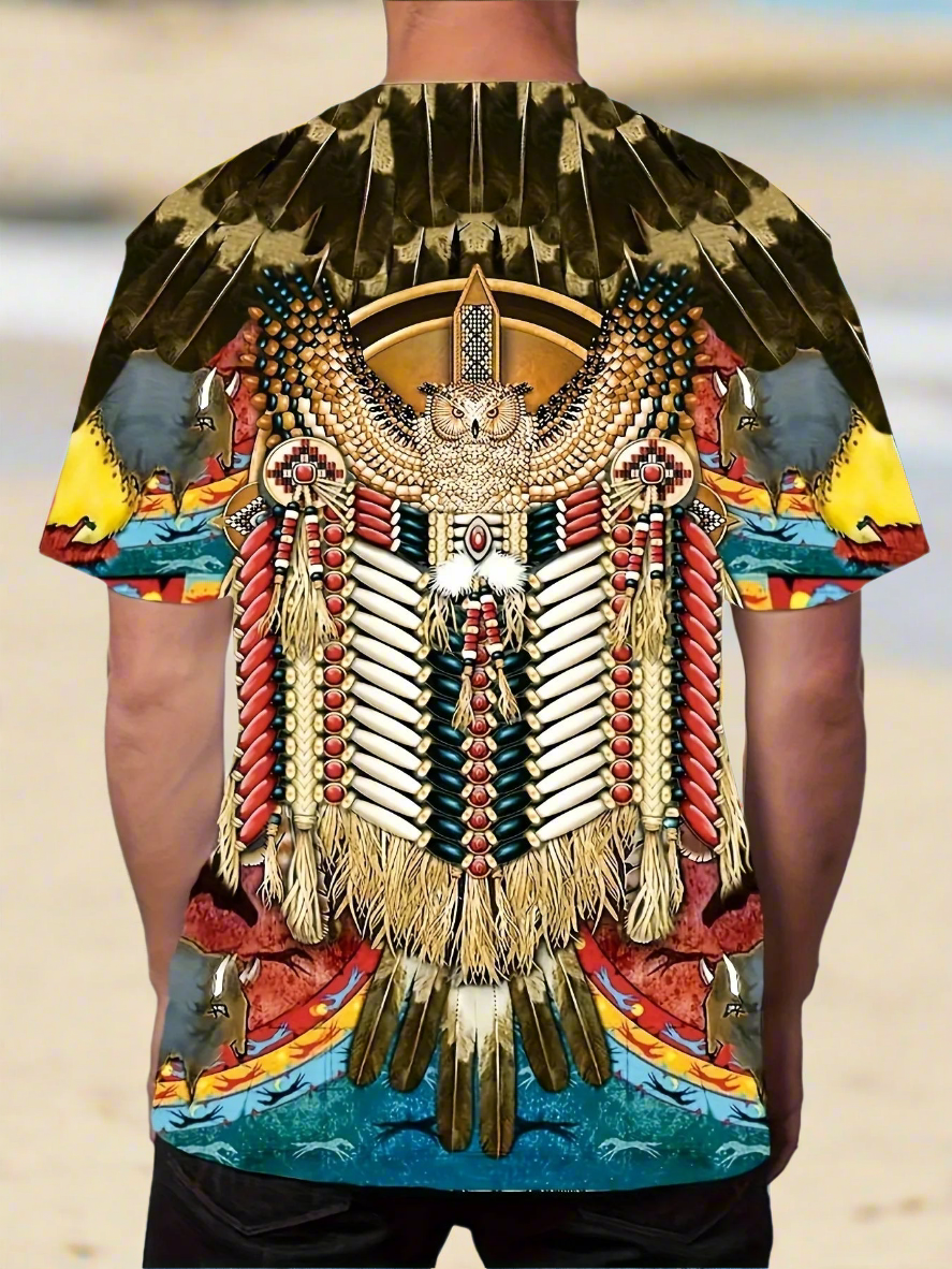 Men's Stylish Tribal T-Shirts (S - 3XL) - ALOE WINGS STORE