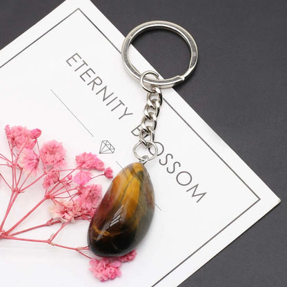Natural Stones Keychains SELECTION-ALOE WINGS STORE