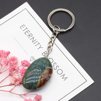 Natural Stones Keychains SELECTION - ALOE WINGS STORE