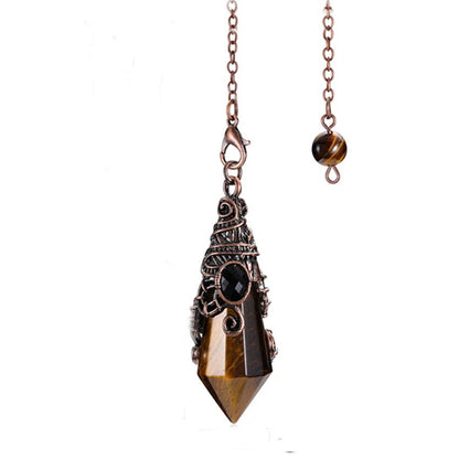 12 Faceted Natural Stone Pendant / Pendulum - ALOE WINGS STORE