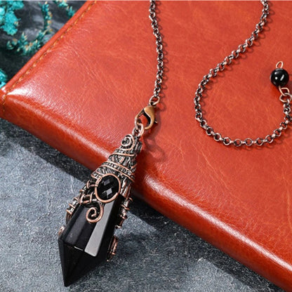 12 Faceted Natural Stone Pendant / Pendulum - ALOE WINGS STORE