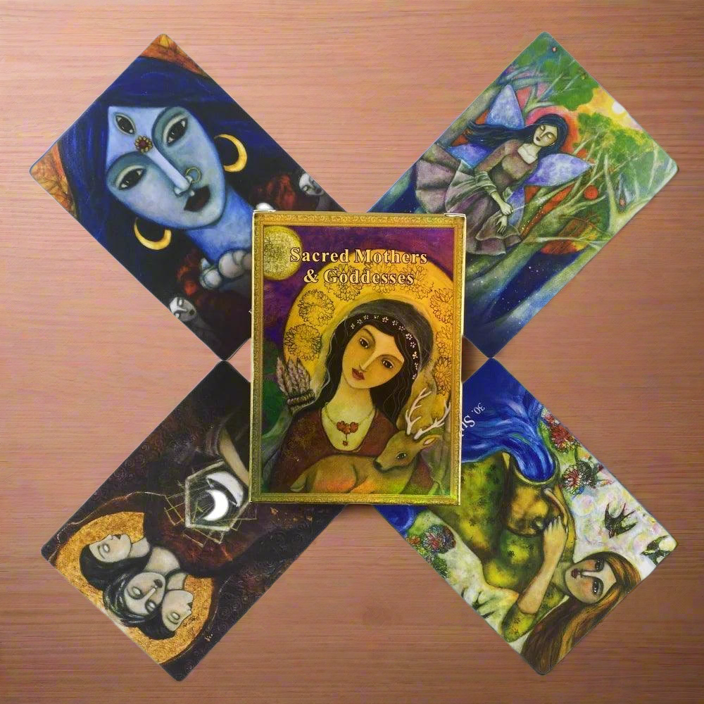Sacred Mothers Of Goddesses Oracle Cards with Guidebook - ALOE WINGS STORE