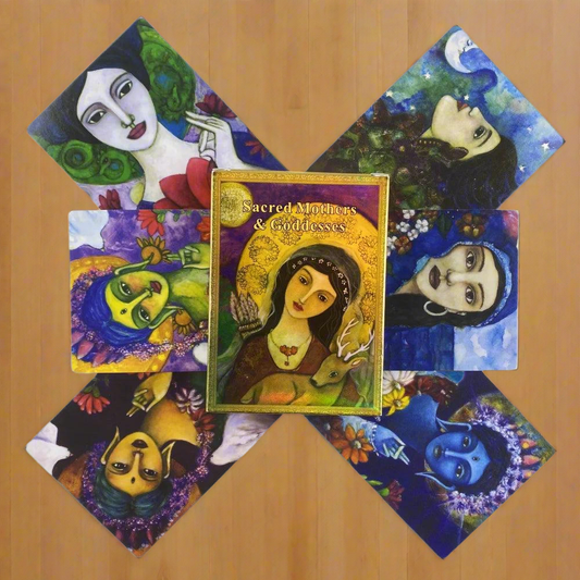 Sacred Mothers Of Goddesses Oracle Cards with Guidebook - ALOE WINGS STORE