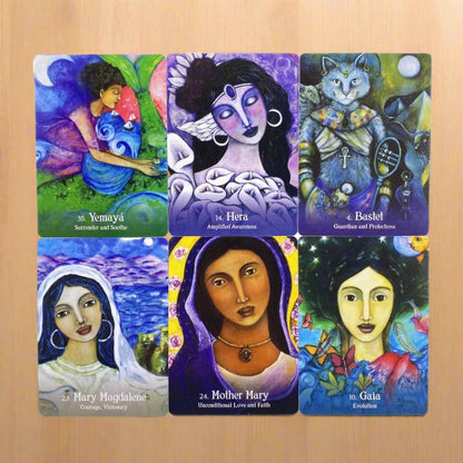 Sacred Mothers Of Goddesses Oracle Cards with Guidebook - ALOE WINGS STORE
