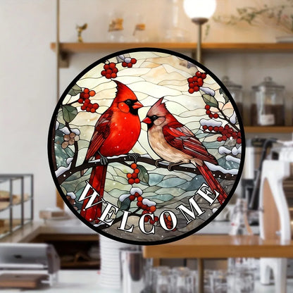 Vibrant Cardinal Bird Sun Catcher – Colourful Acrylic Window Ornaments - ALOE WINGS STORE