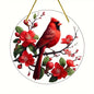 Vibrant Cardinal Bird Sun Catcher – Colourful Acrylic Window Ornaments - ALOE WINGS STORE