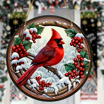 Vibrant Cardinal Bird Sun Catcher – Colourful Acrylic Window Ornaments - ALOE WINGS STORE