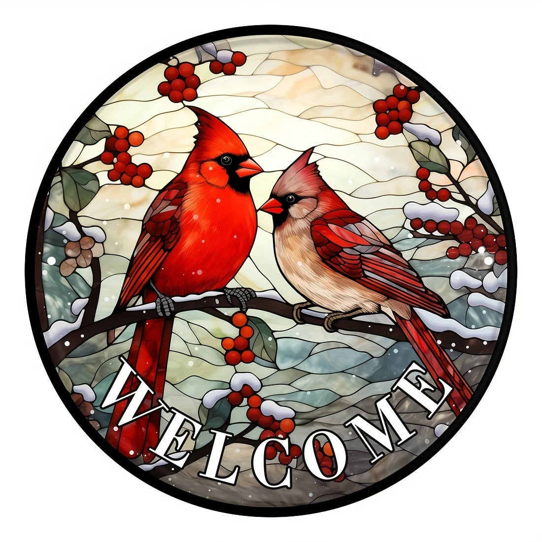 Vibrant Cardinal Bird Sun Catcher – Colourful Acrylic Window Ornaments - ALOE WINGS STORE