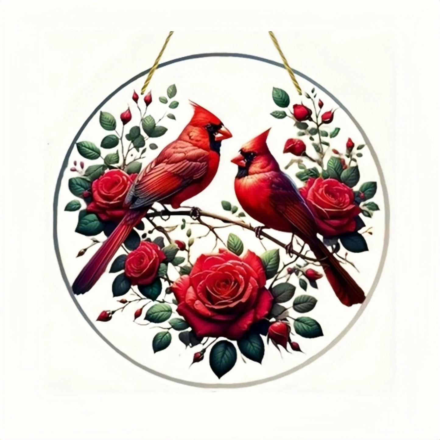 Vibrant Cardinal Bird Sun Catcher – Colourful Acrylic Window Ornaments - ALOE WINGS STORE