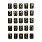 25 Healing Crystals Stone Viking Runes Set SELECTION - ALOE WINGS STORE