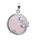 Round Semi-Precious Gemstone With Silver Dragon Design Pendants SELECTION - ALOE WINGS STORE