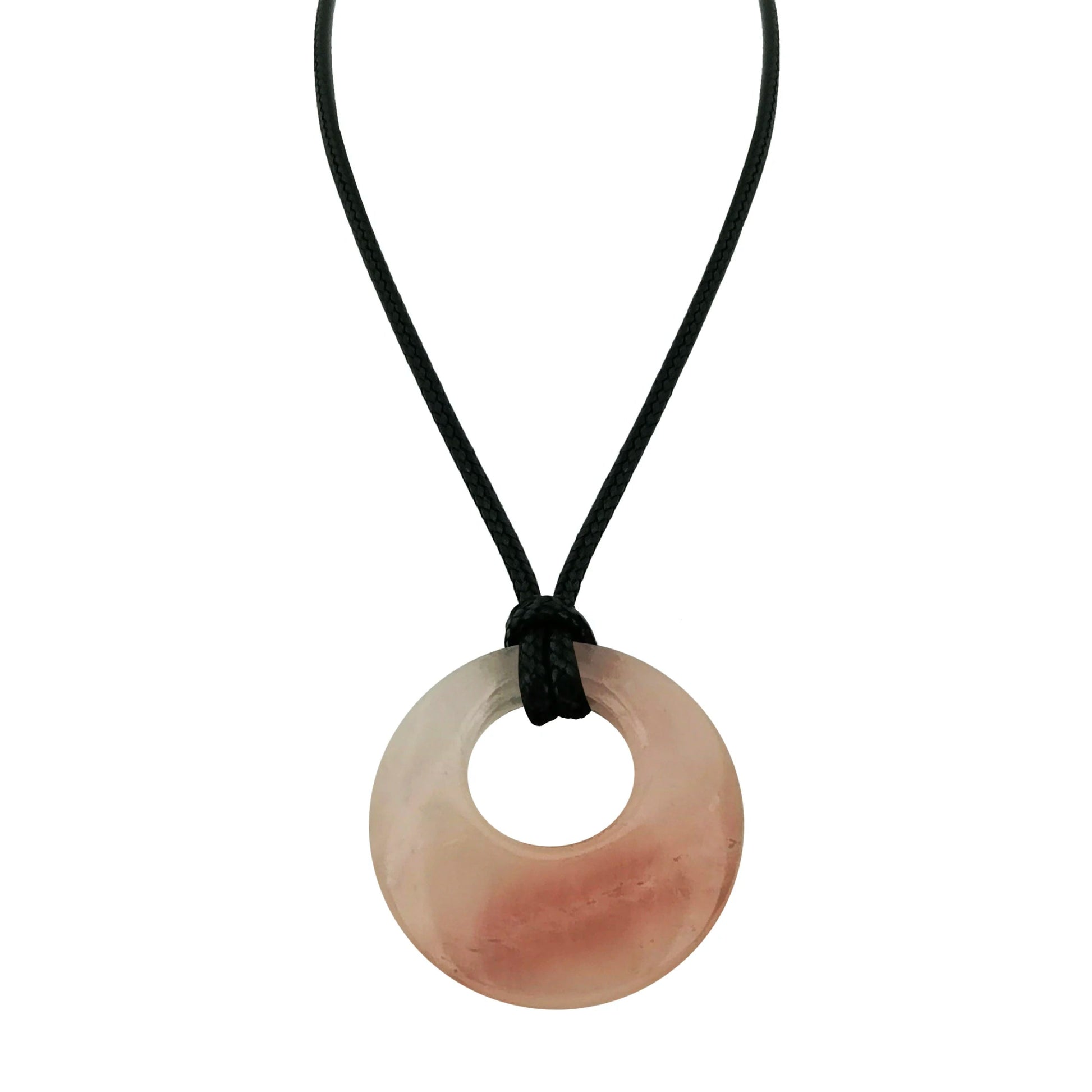 28mm Donut Shaped Healing Semi-precious Crystals Necklace - ALOE WINGS STORE