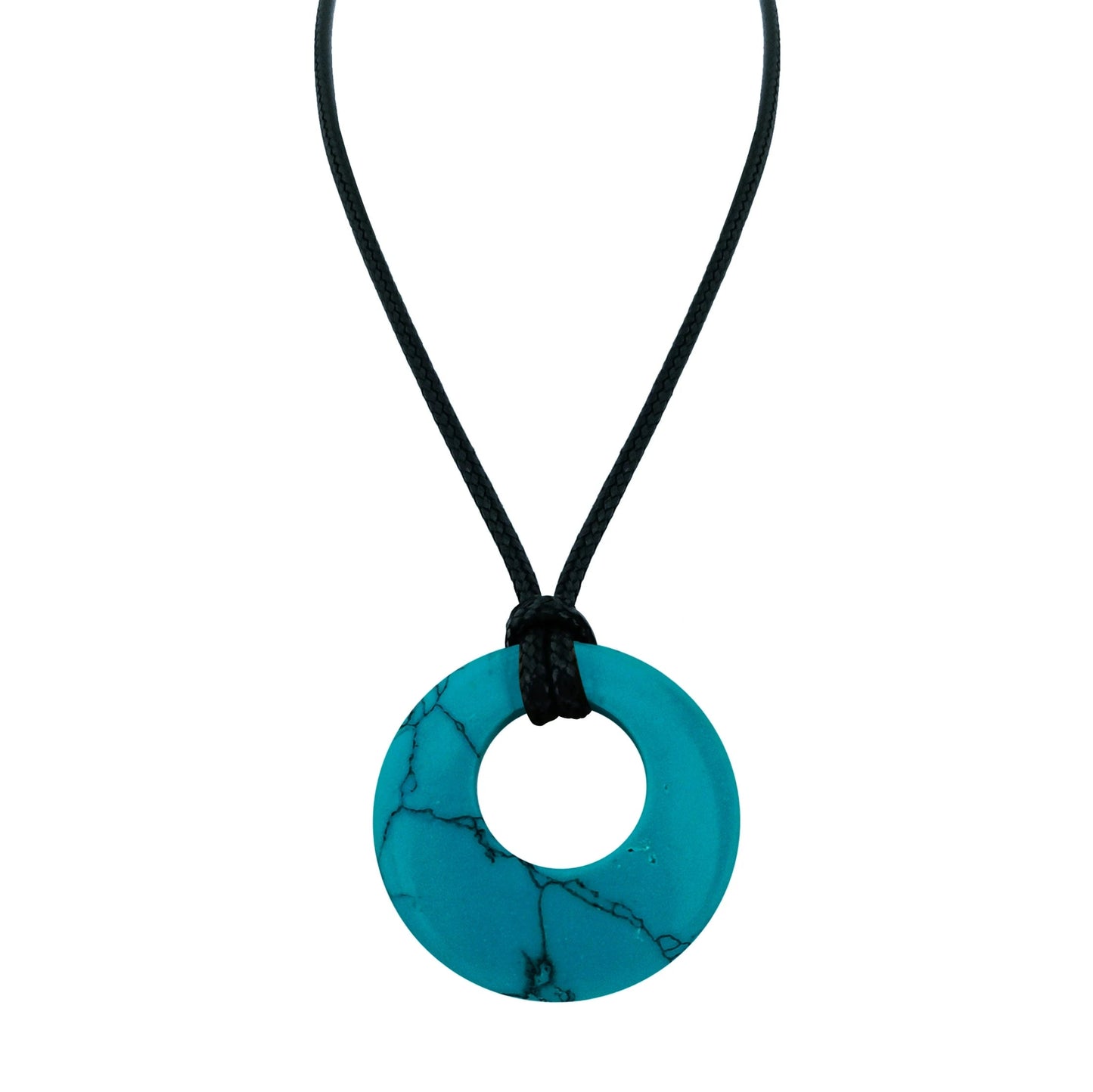 28mm Donut Shaped Healing Semi-precious Crystals Necklace - ALOE WINGS STORE
