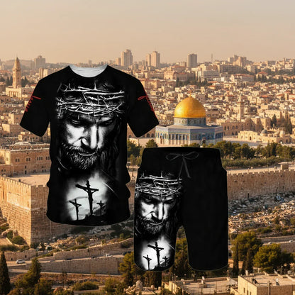Lion Style Shorts and T-Shirt Set - 3XL