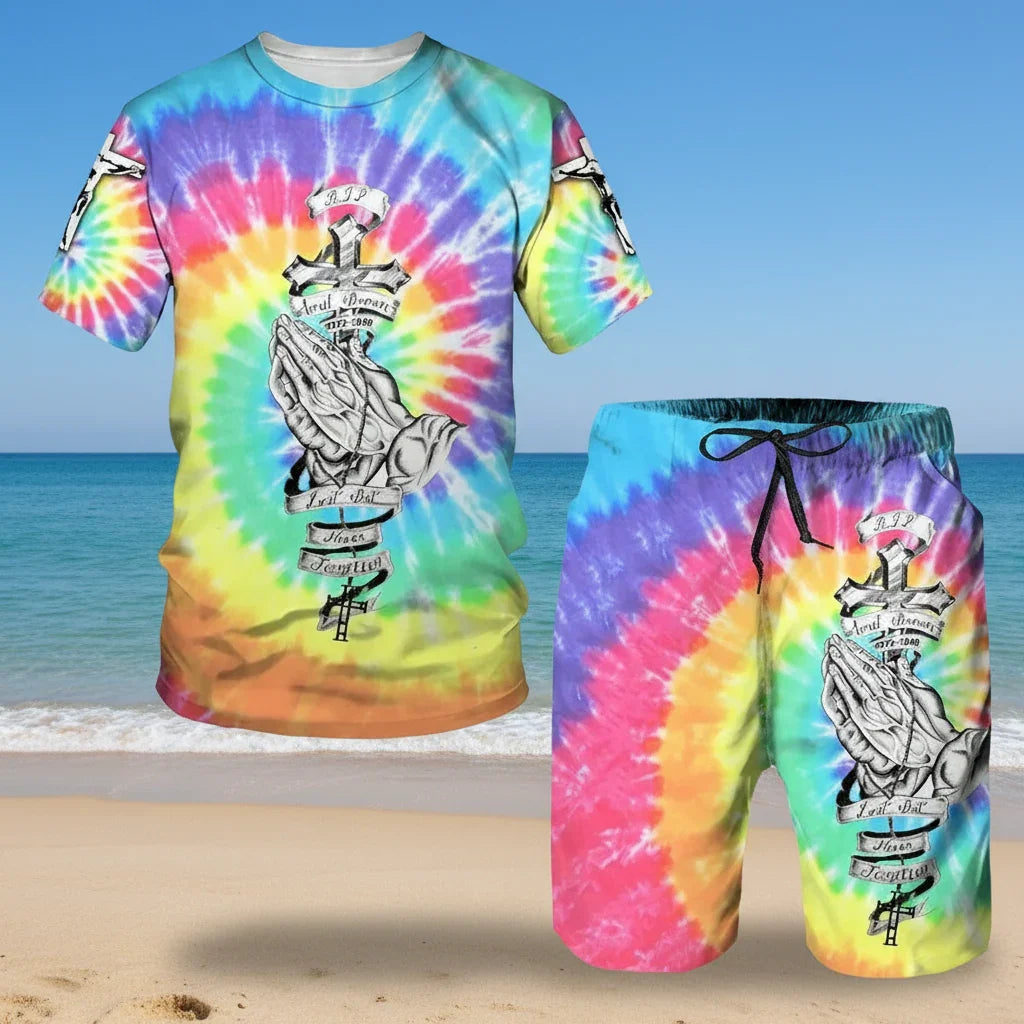 Lion Style Shorts and T-Shirt Set - 3XL