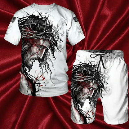 Lion Style Shorts and T-Shirt Set - 3XL