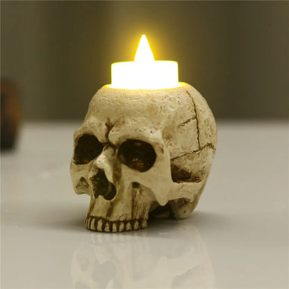 Gothic Skull Bone Candle Stand for Desktop - ALOE WINGS STORE