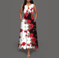 Sleeveless V-Neck Floral Dress with Pocket Skirt Collection - ALOE WINGS STORE