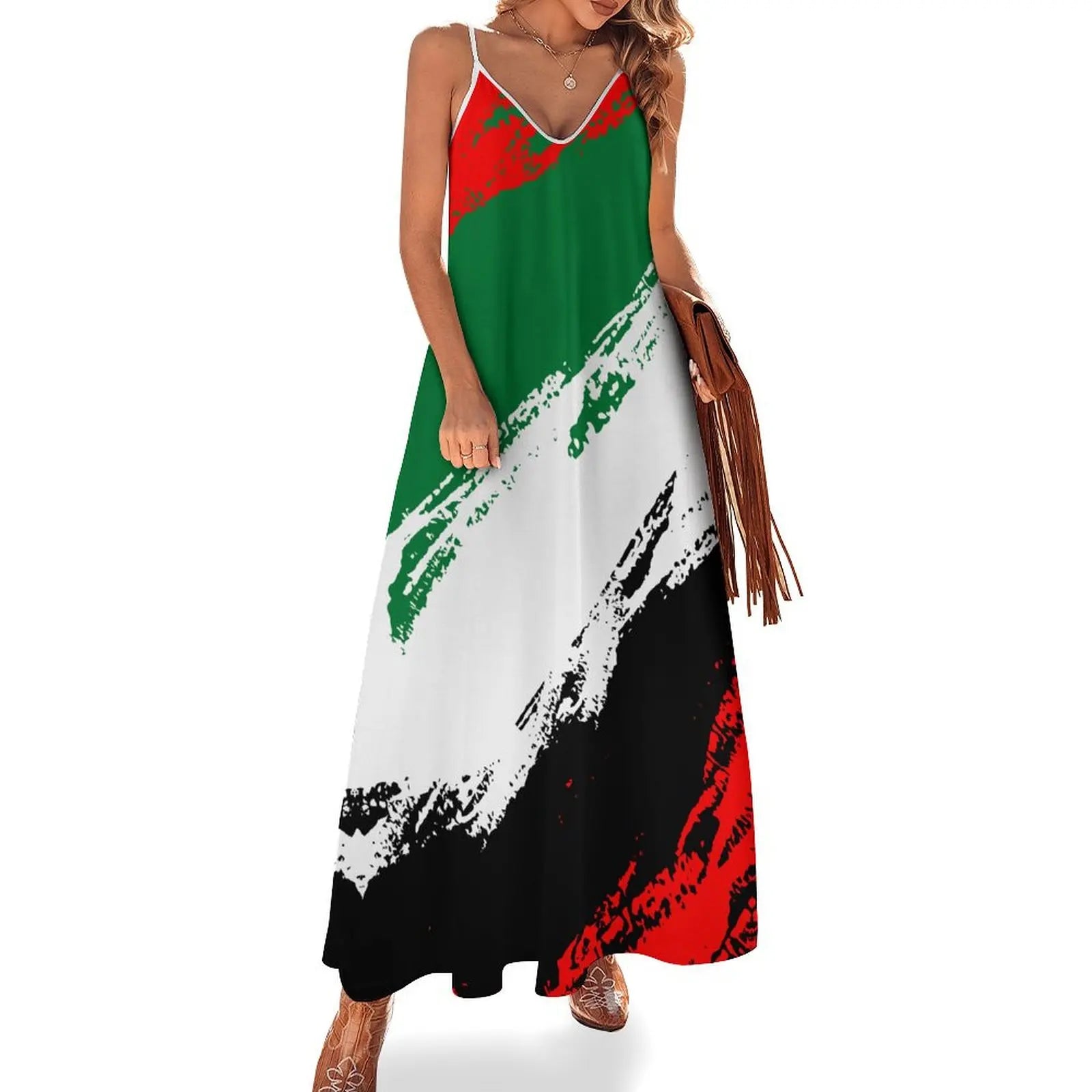 1.Emirates / Palestine coloured Long Dress Collection - ALOE WINGS STORE
